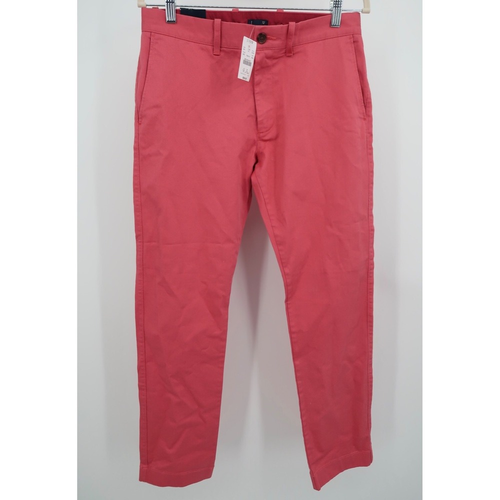J CREW Men's Slim Fit Flex Stretch Chino Pants Holiday H3167 Dusty Red 30x30 NWT